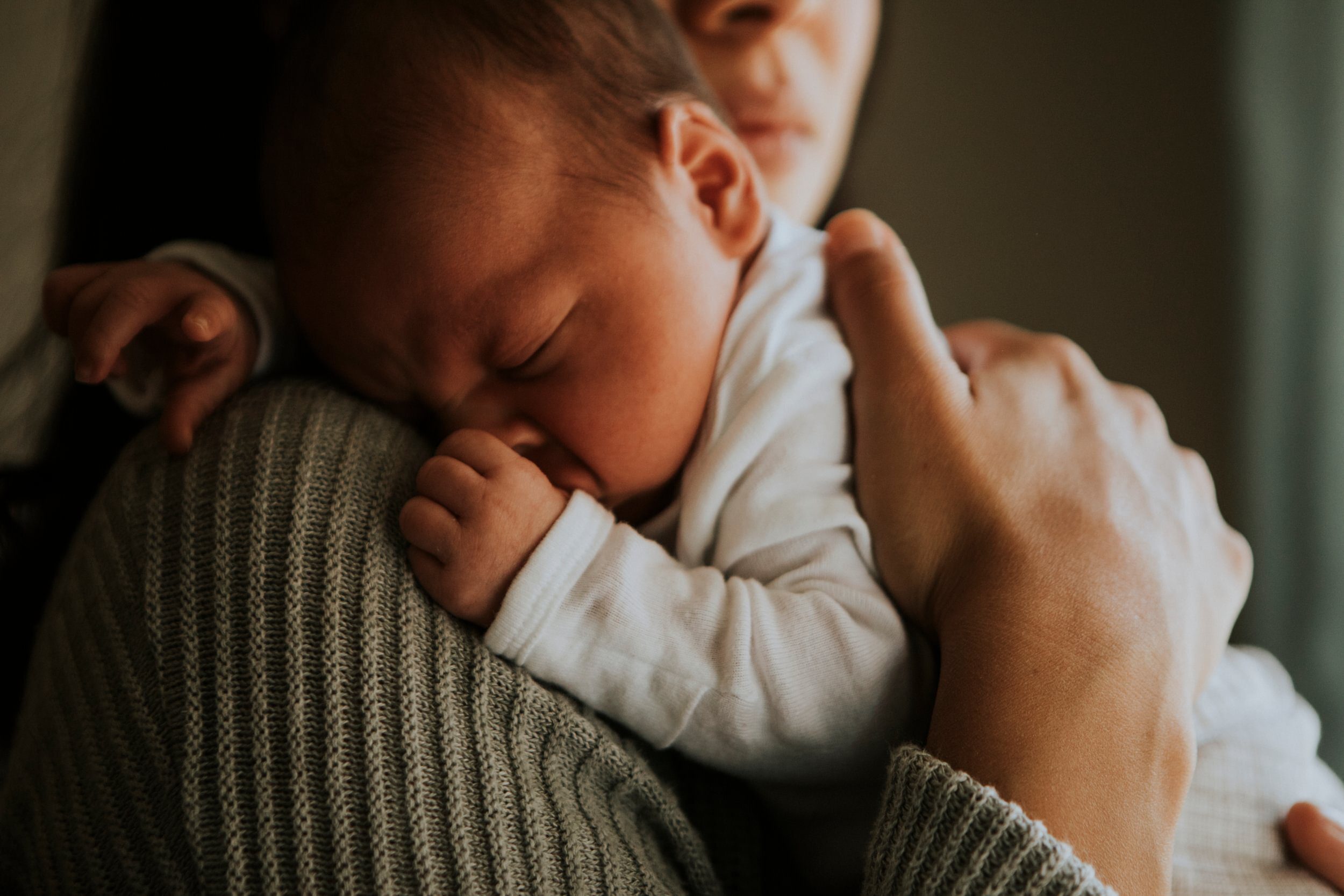 Mother holding baby
